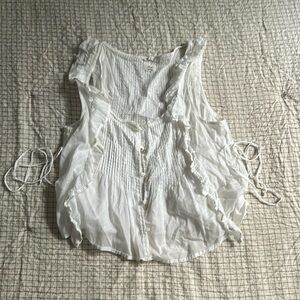 Aritzia sleeves blouse with tie in back